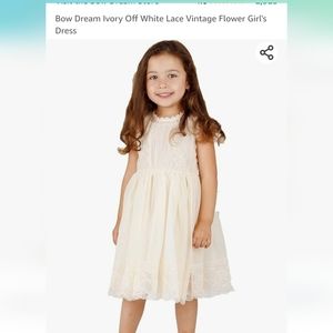 Girls Cream Lace Vintage Dress 3t